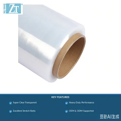 Premium Heavy Duty Pallet Wrap 23 Micron High Puncture Resistance Transparent Stretch Film for Shipping China Factory Supply