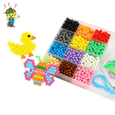 Wholesale Craft Spray Sticky Beads Diy Keychain Art Educational Toy Perler Aqua Fuse Beads Set for Kids Puzzle Toys for Kids