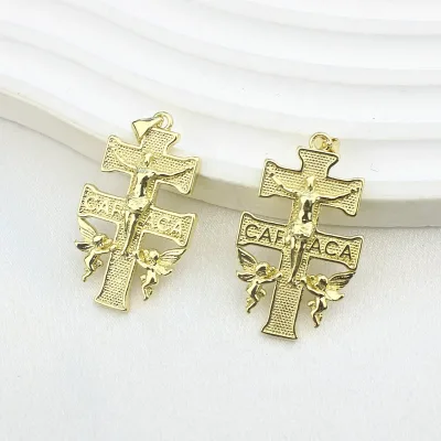 CH-LAP1014 Fashion Copper Religion Pendant,gold Plated Jesus Religious Charms Pendants,component Wholesale Jewelry