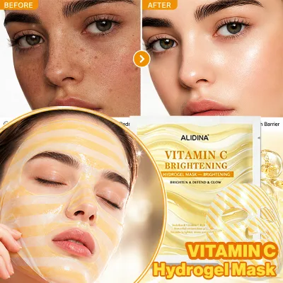 B Vitamin C Hydrogel Mask Brightening Defend Glow Anti Oxidation Even Skin Tone Face Sheet Mask for Dull Skin