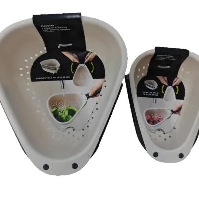 Plastic Kitchen Sink Triangular Drain Basket with Handheld Handle Durable & Adjustable Filtered Water Storage