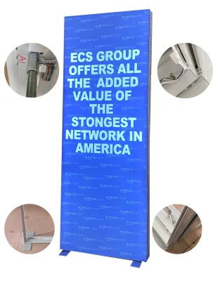 Easy Setup Custom Lightweight High Brightness Eco-Friendly Stainless Steel Frame Advertising Light Boxes Advertising