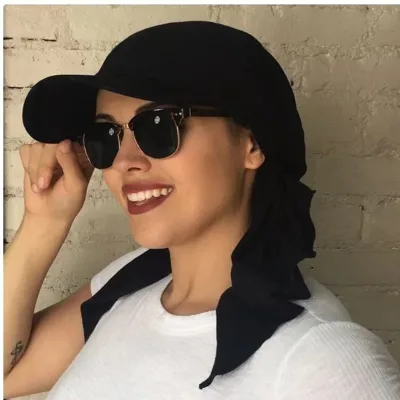 2025 New Fashion Plain Hijab With Sports Caps Instant Hijabs With Baseball Hat for Muslim Women