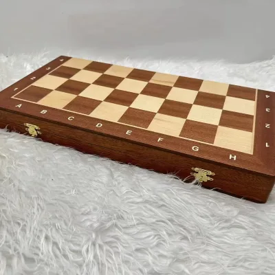 Hot Selling High-quality 48cm Sapele Chess Set with 3.5-inch Solid Wood Chess Pieces