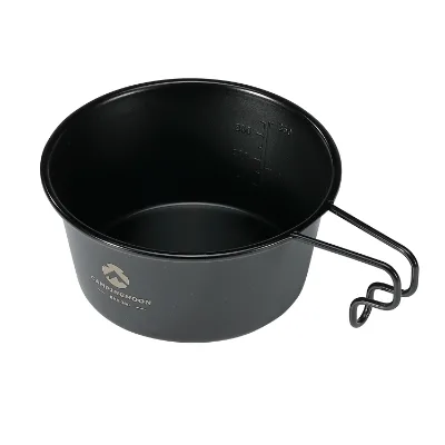 Campingmoon Custom Durable Stainless Steel Cooking Bowl Outdoor Portable Camping Bowl With Handle
