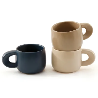Matte Ceramic Coffee Mug Solid Color, Creative Tea Mug for Afternoon Tea, Ceramic Mug for Home Office Wholesale
