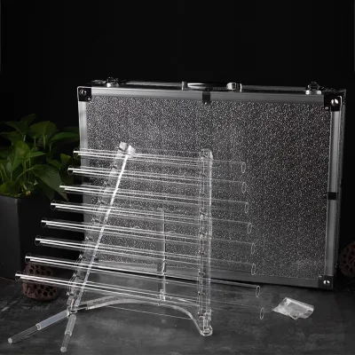 GLS Healing Therapy Transparent Quartz Crystal Singing clear Harp 432hz 440hz Sound Healing Carry case Crystal Harp