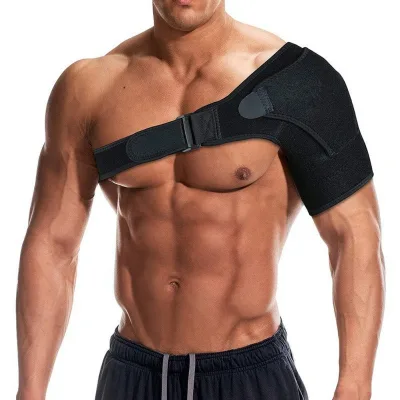 Unisex Adjustable Single Shoulder Compression Strap Breathable Protective Support Strap Shoulder Brace