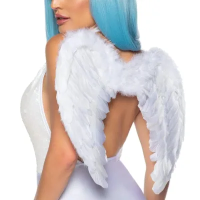 Angel White wings Feather Wing Decoration Adult Children's Show Halloween Props Princess Flower Girl Costume