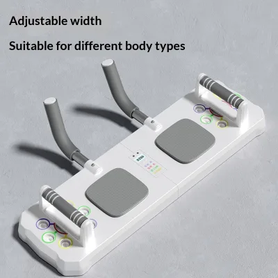 Home Fitness Portable Foldable Push-Up Board Multifunctional Push up Board Set with Resistance Bands