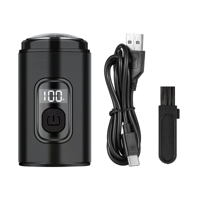USB Rechargeable Electric Razor for Men Pocket Size Mini Shaver Electric Shaver Aluminum Alloy Beard Razor Washable Men's Razor