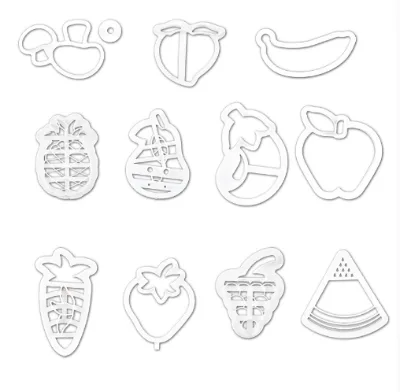 Fun and Healthy Cookie Making Set for Kids DIY Baking Wholesale Fruit Sets Cookie Cutting Mold with Banana Biscuit Cutter,