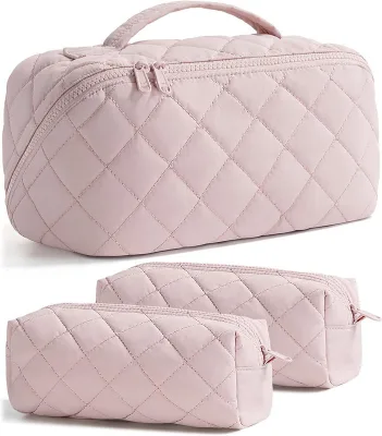 Wholesale Oxford Ostrich 3 1 Travel Fluffy for Bags Cosmetic Organizing Eco-Friendly Durable House Makeup Bag Compartments