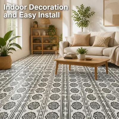 OEM Linoleum Flooring Roll 0.32mm Custom Design Floor Roll for Shop Hotel