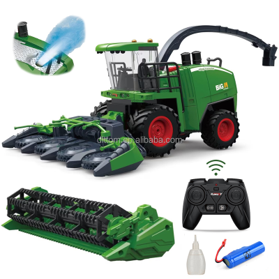 2in1 Spraying Wheat &Silage Harvesting Farm Tractor 1/24 2.4G 6CH Rc Combine Harvester