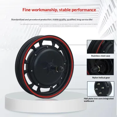 500W-5000W Electric Bicycle Wheel Hub Motor Drum Brake 10 Inch With 36V-72V Voltage High Performance for E-Bikes