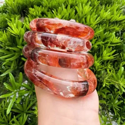 Wholesale High Quality Natural Fire Quartz Bangles Crystal Bangles