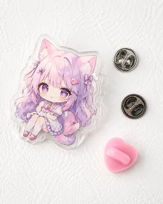 Wholesale Custom Printed Cute Acrylic Pins Anime/Cartoon Transparent Shoe Charms