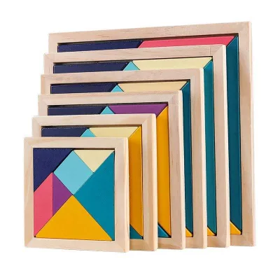 Wooden Jigsaw Puzzle Educational Toys for Kids Wooden Tangram Puzzle Toy
