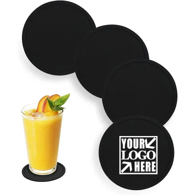 Heat Resistant Round Silicone Coaster for Drinks