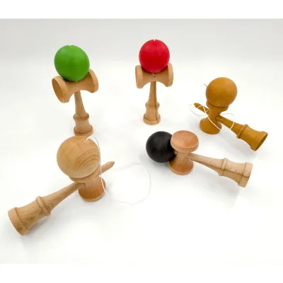 Traditional Wooden Kendama Sword and Jade Skill Ball Toy for Children Kendama
