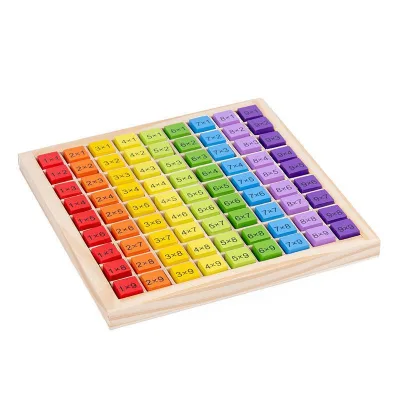 Wholesale Educational Kid Children Baby Toys 99 Table Arithmetic Teaching Aids Math Learning Multiplication Wooden Digital Board