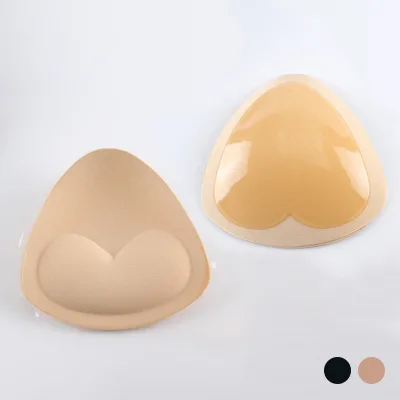 Factory Spot Wholesale Swimsuit Self-adhesive Invisible Triangle Chest Pad Thickened Sponge Breast Patch Model S-N006
