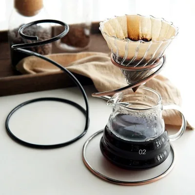 Coffee Metal Filter Frame Holder Reusable Coffee Dripper Stand Kitchen Coffeeware Coffee Filters