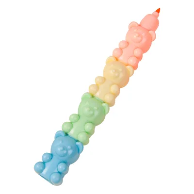 Cute Highlighter Maker Creative Stationery Multi 6 in 1 Color Marker Pen Cute Shell Highlighter for Girls