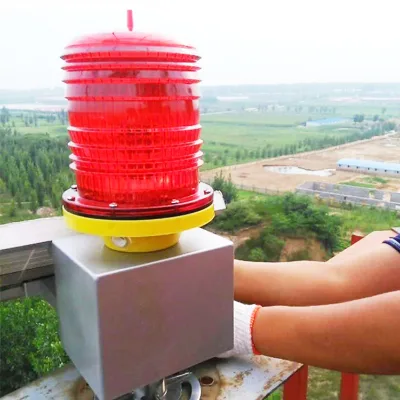 Led 10 Watts DC 12V Battery Low Intensity Telecom Obstruction Powered Chimney Aviation Lights for Tower Side Way Mounting