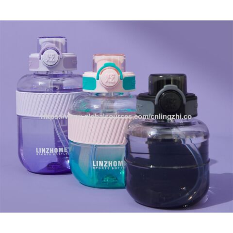 Custom 1000ml cute design Plastic Water Bottle With Bound lid
