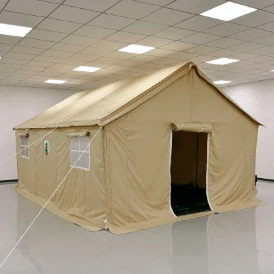 Double Layer Winter Custom Logo Four Season Oxford Desert 10 Man Frame Tube Tent for Sale