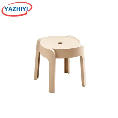 YAZHIYI Portable Indoor Plastic Stool Stackable Round Plastic Seat For Household Living Room And Restaurant Use