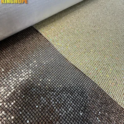 Kinghope HNCX Rhinestone Mesh Fabric Shiny Hotfix Rhinestone Sheet for Shoe Upper
