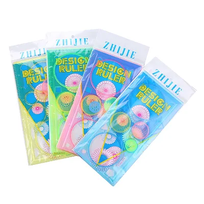 Cheap Price Colorful Drawing Toy Creative Puzzle Children Draw Plastic Magic Ruler for Student