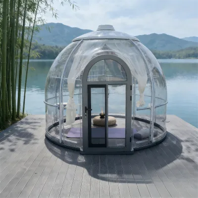 Modern PC Waterproof Transparent Dome Tent for Camping with Easy Installation for Outdoor & Villa Use