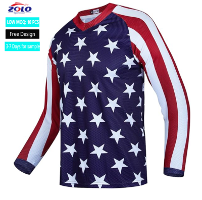 Plus Size Off Road MX Jersey Custom Windproof & Breathable Motorcycle Wear