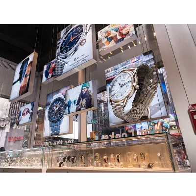 Custom Double-sided Tension Fabric Hanging Signs for Exhibition Stands Lightbox Design