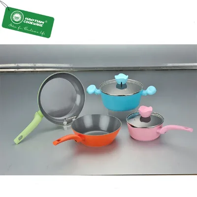Cookware Set Macarons Aluminum Ceramic Non-Stick Coating Premium Quality Kitchenware