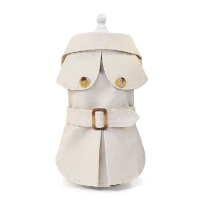 Autumn New 20 European and American Three-color Trench Coat Small Dog Pet Clothing