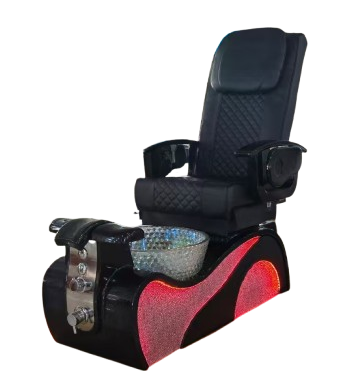 Luxury Black Electric Pedicure Throne Chairs with Foot Bath for Spa Massage Menicure and Nail Care Popular Style on Sale