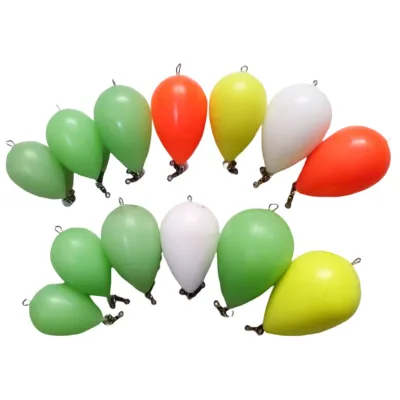 High Quality 13g-100g PP Luminous Egg Type Solid Long Distance Casting Night Fishing Bobber Upward Floating Float
