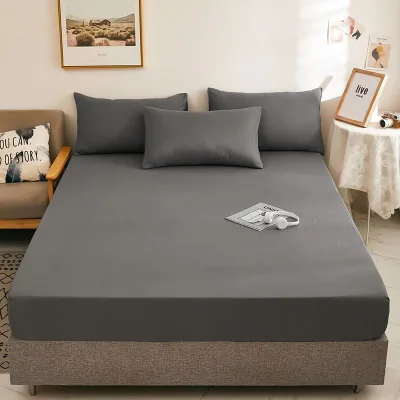 Wholesale 100% Cotton Bed Fitted Sheets Luxury Cotton Solid Color Fitted Sheets