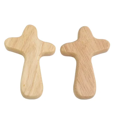 Vintage Wooden Jesus Cross Fashion Pendant Necklace Elegant Charms Accessory