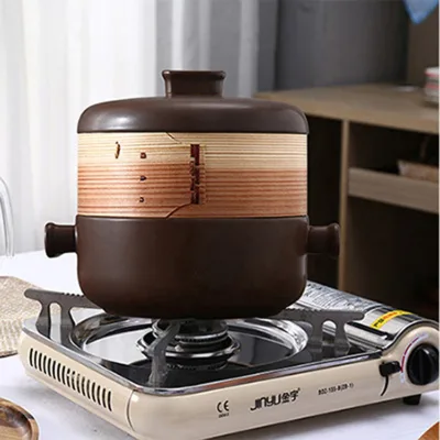 Drop Shipping Hot Selling Japanese Style Steamer Casserole Pot Open Fire Ceramics on Top of Boiled Stew Pot Soup Steamer Pot