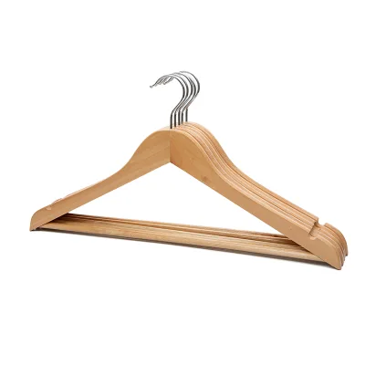 Wooden Clothes Hangers Wood Grucce in Legno Changzhou Hanger Customized Wholesale Hangers for Clothing Store