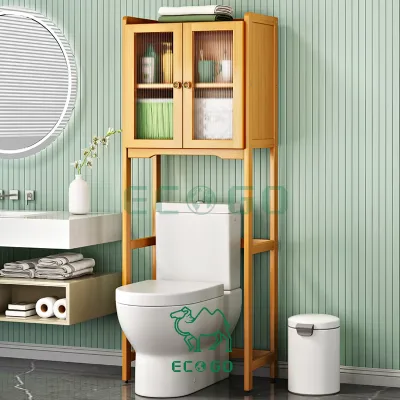3 - Tier Modern Design Bamboo Over - Toilet Storage Shelf: Bathroom Organizer Rack for Efficient Storage
