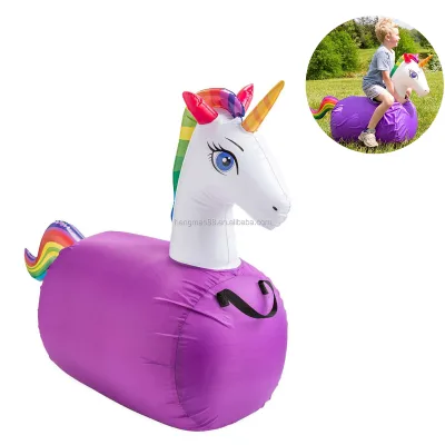 Inflatable Hopper Animals unicorn Race with Cover Kids Ride-on Horse Game Toy