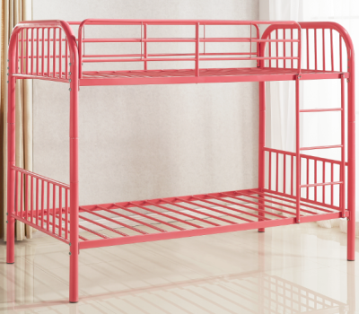 Modern Design Customizable Color Size Twin Over Twin Bunk Bed for Hotel School Bedroom Sleeping Use