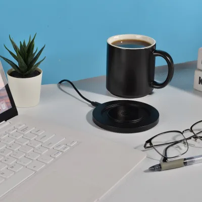 Custom Logo Supported Thermostatic Heating Pad With Ceramic Mug Set Temperature Adjustable for Office Household